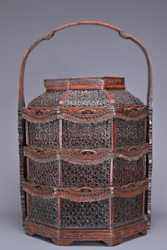 A Chinese Four Tier Wedding Dowry Basket Container Early Th Century