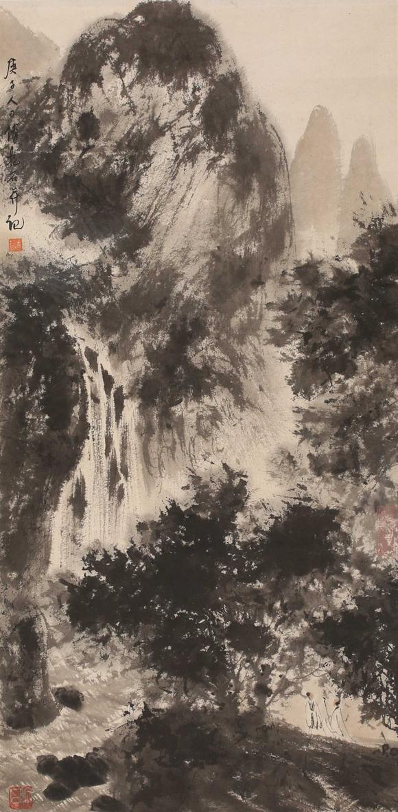 傅抱石山水