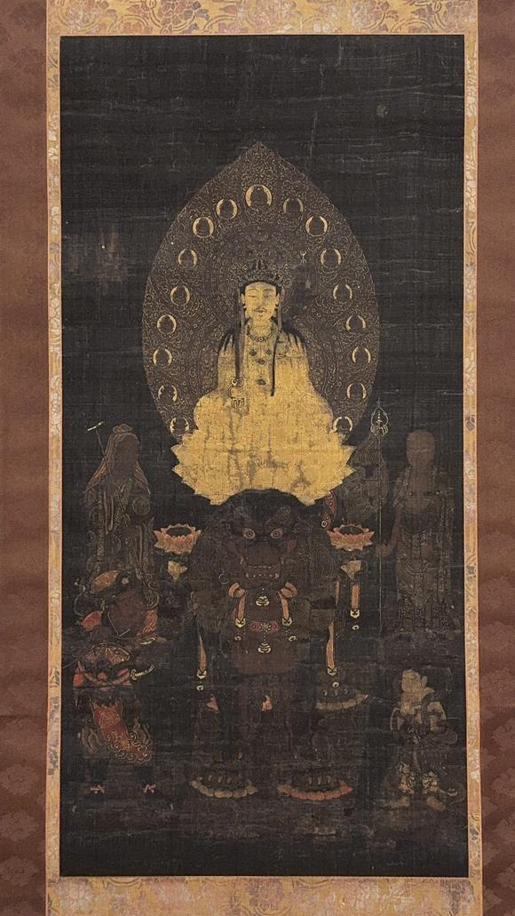 古龍會古畫 文殊菩薩図 軸