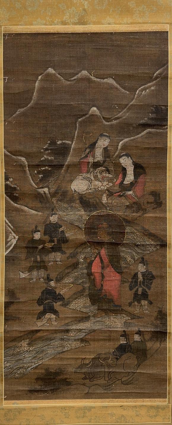 古龍會古畫 佛畫 八連