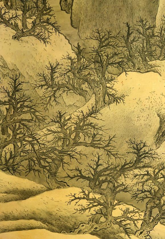Horizontal Enchère Fan Kuan Monumental Snow Landscape Scroll