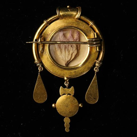 Horizontal Enchère Victorian Italian Gold Micro Mosaic Convertible Brooch Pendant