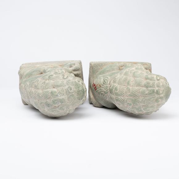 千峰會(huì)清 青石獅座像兩點(diǎn)
