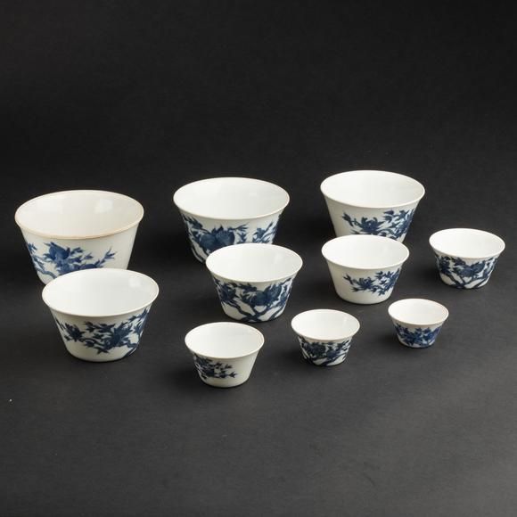 千峰會(huì)清 青花花卉茶盞十點(diǎn)