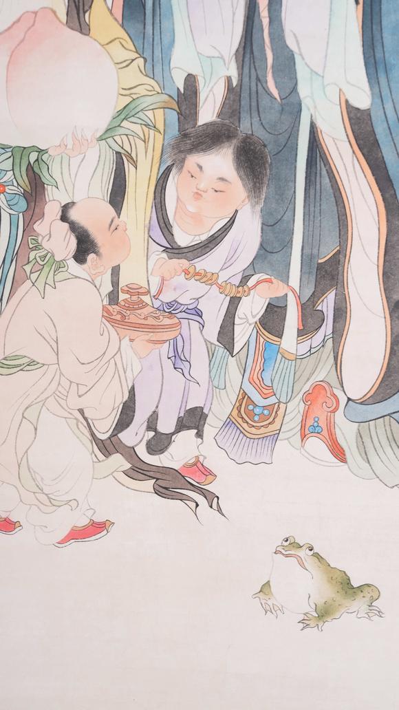 弘楊株式會社馮超然紙本福祿壽三星圖畫