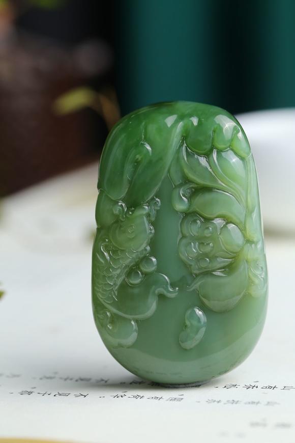 北京唐潮拍賣有限公司扭轉(zhuǎn)乾坤精品和田玉碧玉貓眼掛件