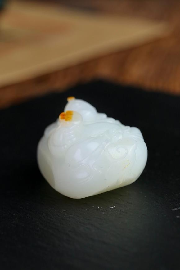 北京唐潮拍賣有限公司彌勒佛精品和田玉羊脂玉籽料掛件