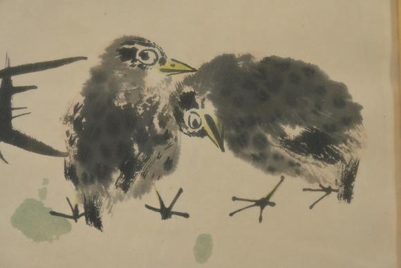 三杉美術(shù)邱受成 竹雀圖