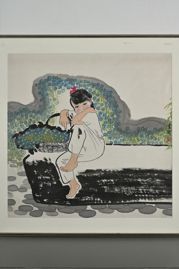 三杉美術(shù)王有政 采花稚女