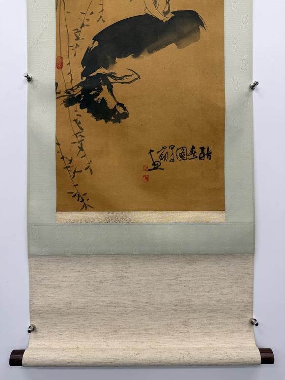 三杉美術(shù)吳山明 牧牛圖