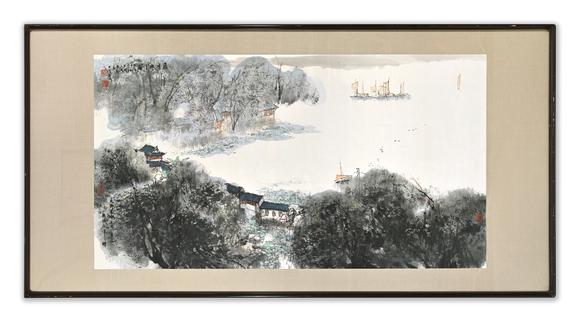 三杉美術(shù)華士清 蠡湖綠夏圖