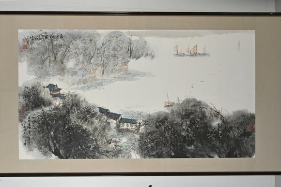 三杉美術(shù)華士清 蠡湖綠夏圖