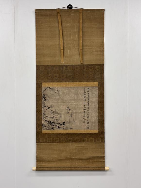 三杉美術(shù)楚石梵琦禪師 李渤參禪圖