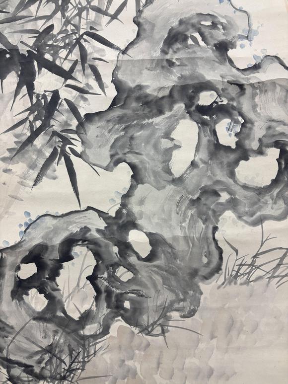 三杉美術(shù)胡鐵梅 松竹壽石圖