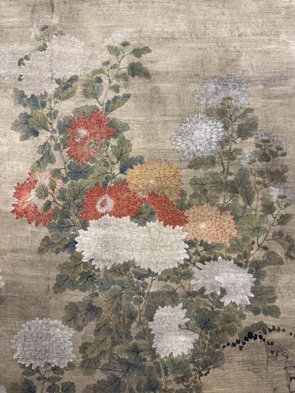 三杉美術(shù)惲壽平 壽石叢菊醉秋光