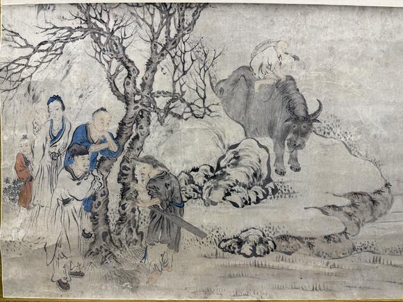 三杉美術(shù)潘恭壽畫王文治題 桃源問津圖