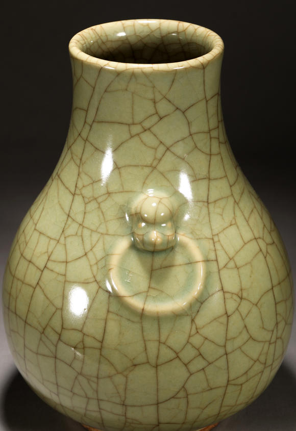 三杉美術(shù)清 哥釉獸耳尊