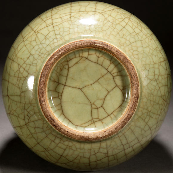 三杉美術(shù)清 哥釉獸耳尊