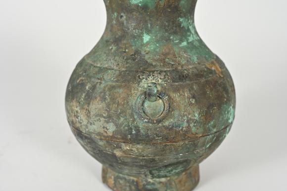 三杉美術(shù)漢 鋪首銜環(huán)青銅壺一對