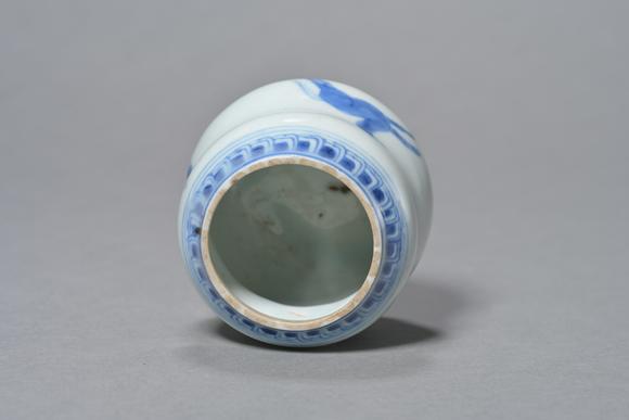 三杉美術(shù)明 染付飛馬圖束腰壺
