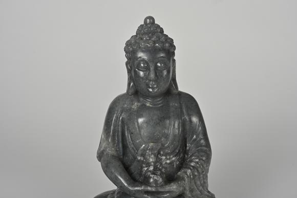 三杉美術(shù)清 青花籽料藥師佛