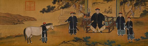 隆德拍賣株式會社郎世寧絹本人物長卷