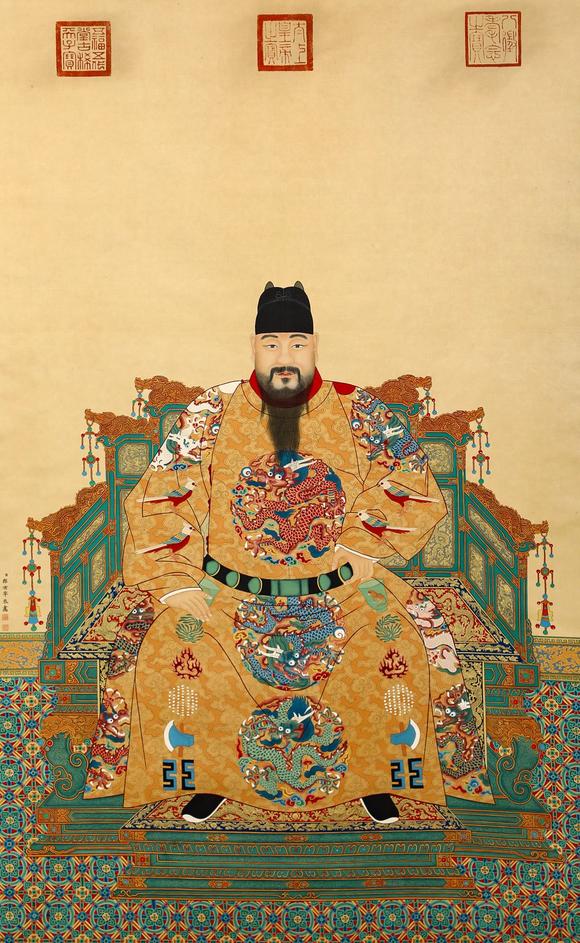 隆德拍賣株式會社郎世寧絹本英宗正統(tǒng)帝像立軸