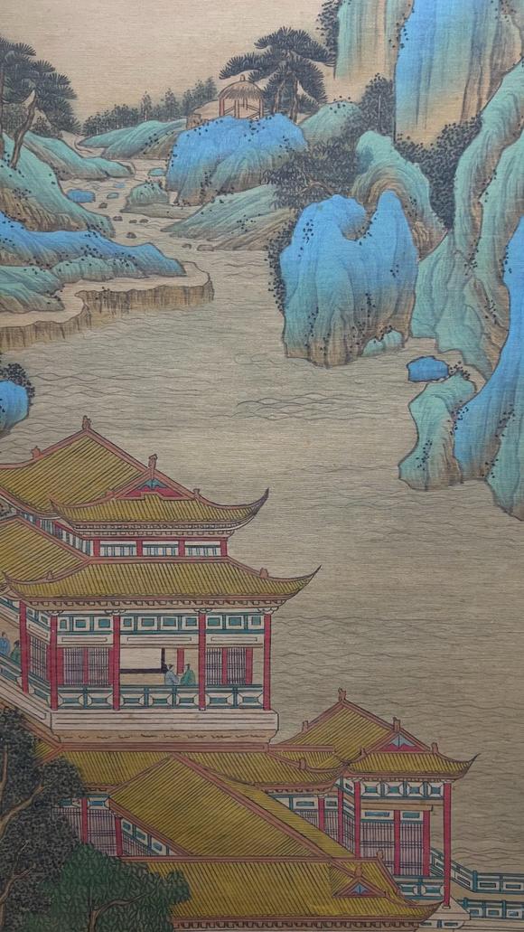 蘭亭古美術(shù)オークション劉松年 仙山樓閣圖 立軸絹本設(shè)色