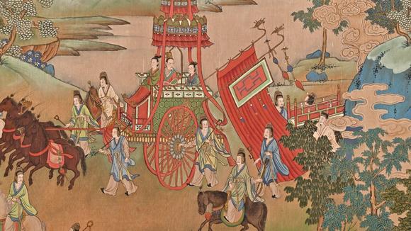 蘭亭古美術(shù)オークション仇英 洛神賦手卷 手卷絹本設(shè)色