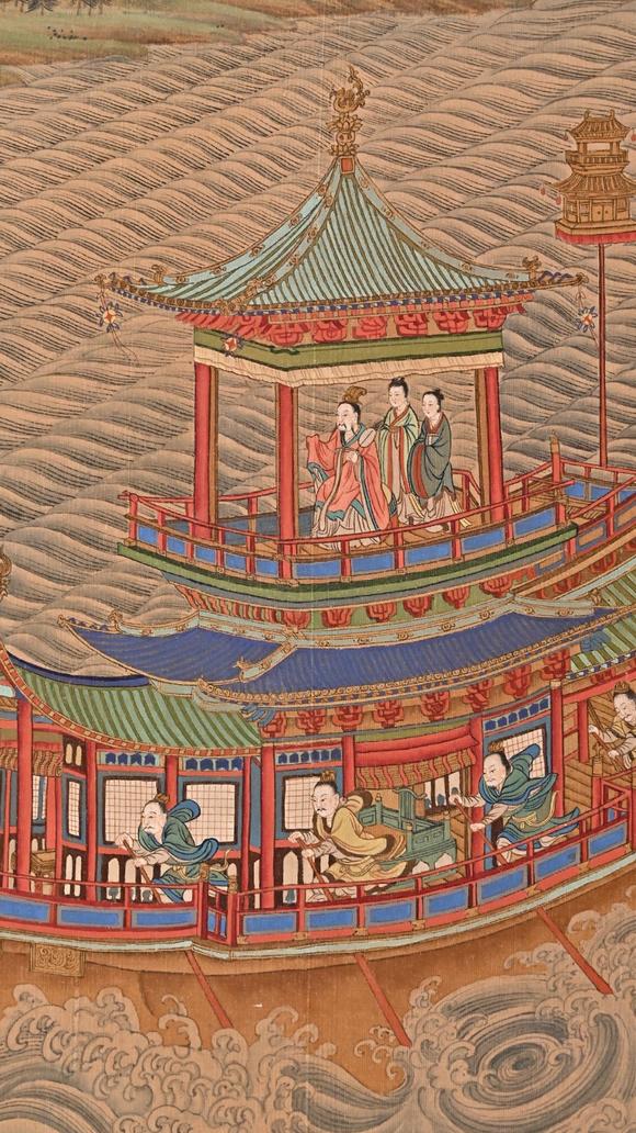 蘭亭古美術(shù)オークション仇英 洛神賦手卷 手卷絹本設(shè)色