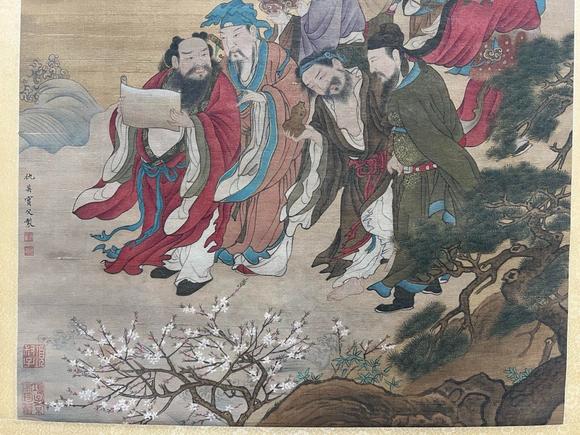 蘭亭古美術(shù)オークション仇英 群仙祝壽圖 立軸絹本設(shè)色
