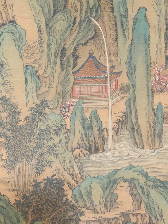 蘭亭古美術(shù)オークション張擇端 無(wú)上仙界圖 手卷絹本設(shè)色