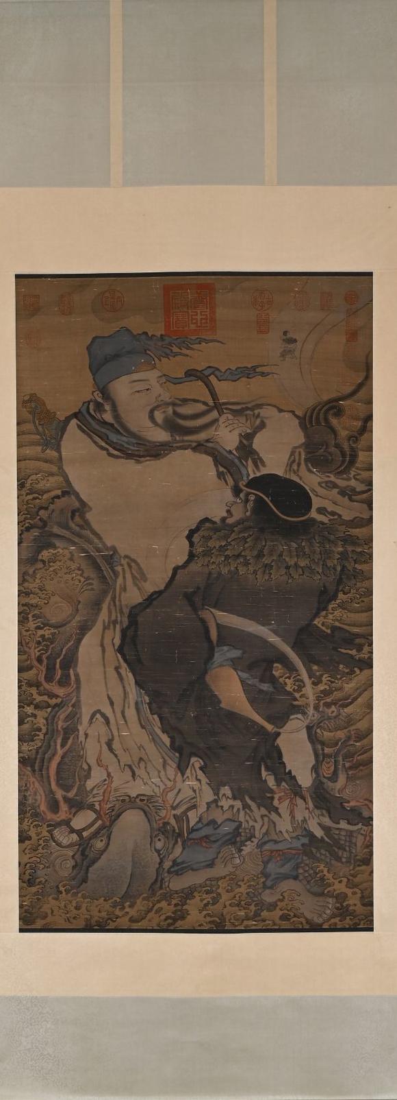 蘭亭古美術(shù)オークション唐伯虎 八仙四屏 立軸絹本設(shè)色