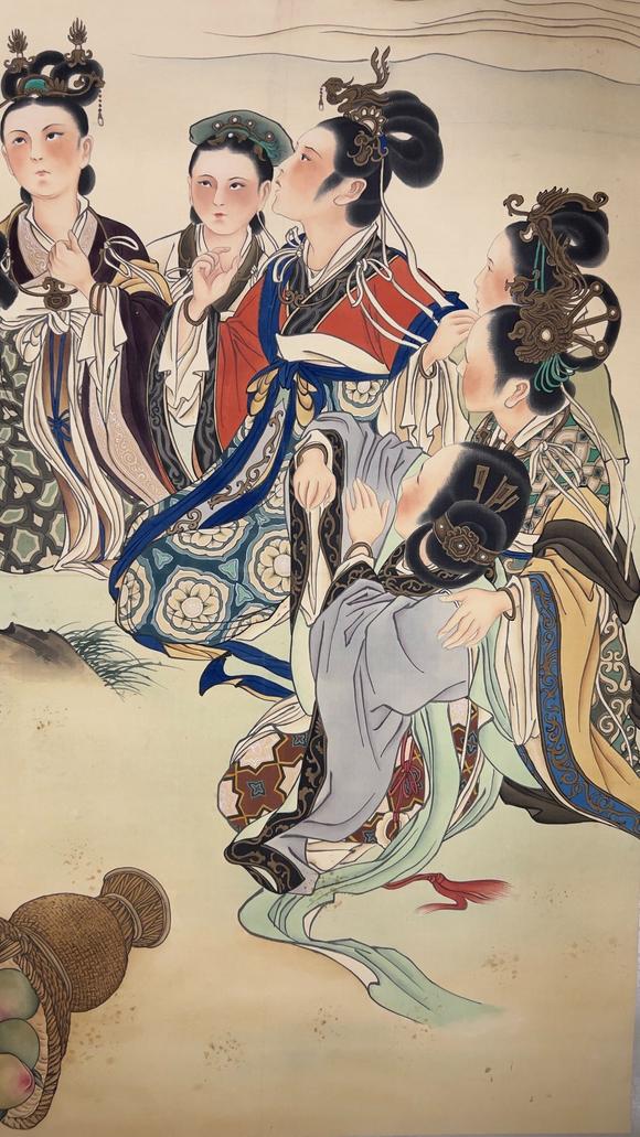 蘭亭古美術(shù)オークション劉繼卣 大圣戲七仙 立軸絹本設(shè)色