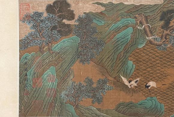 蘭亭古美術(shù)オークション趙孟頫 渭水飛熊圖卷 手卷絹本設(shè)色