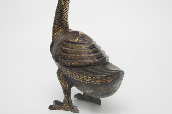 蘭亭古美術(shù)オークション漢代  銅錯(cuò)金鴨子