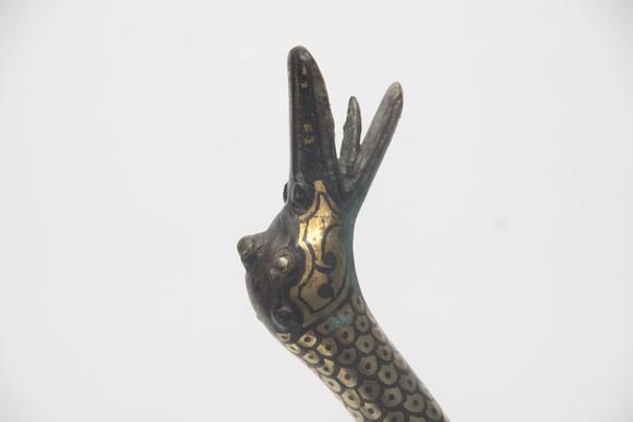 蘭亭古美術(shù)オークション漢代  銅錯(cuò)金鴨子