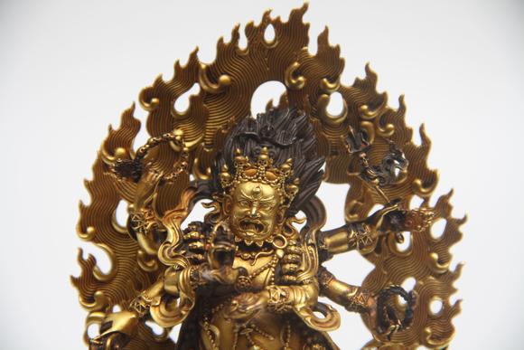蘭亭古美術(shù)オークション明 銅鎏金瑪哈嘎拉