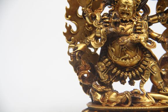 蘭亭古美術(shù)オークション明 銅鎏金瑪哈嘎拉