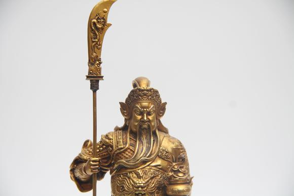 蘭亭古美術(shù)オークション明 銅鎏金關(guān)公像