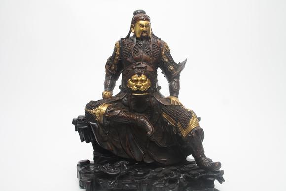 蘭亭古美術(shù)オークション明永樂  銅鎏金關(guān)公像
