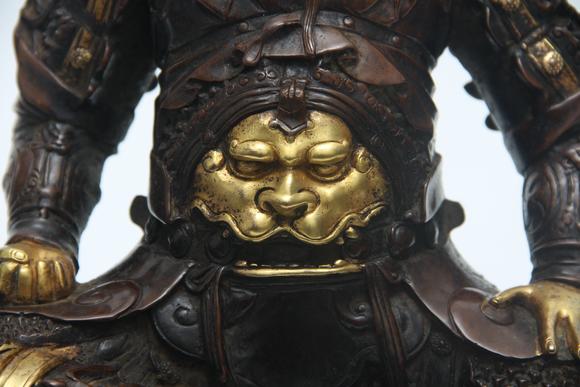 蘭亭古美術オークション明永樂  銅鎏金關公像