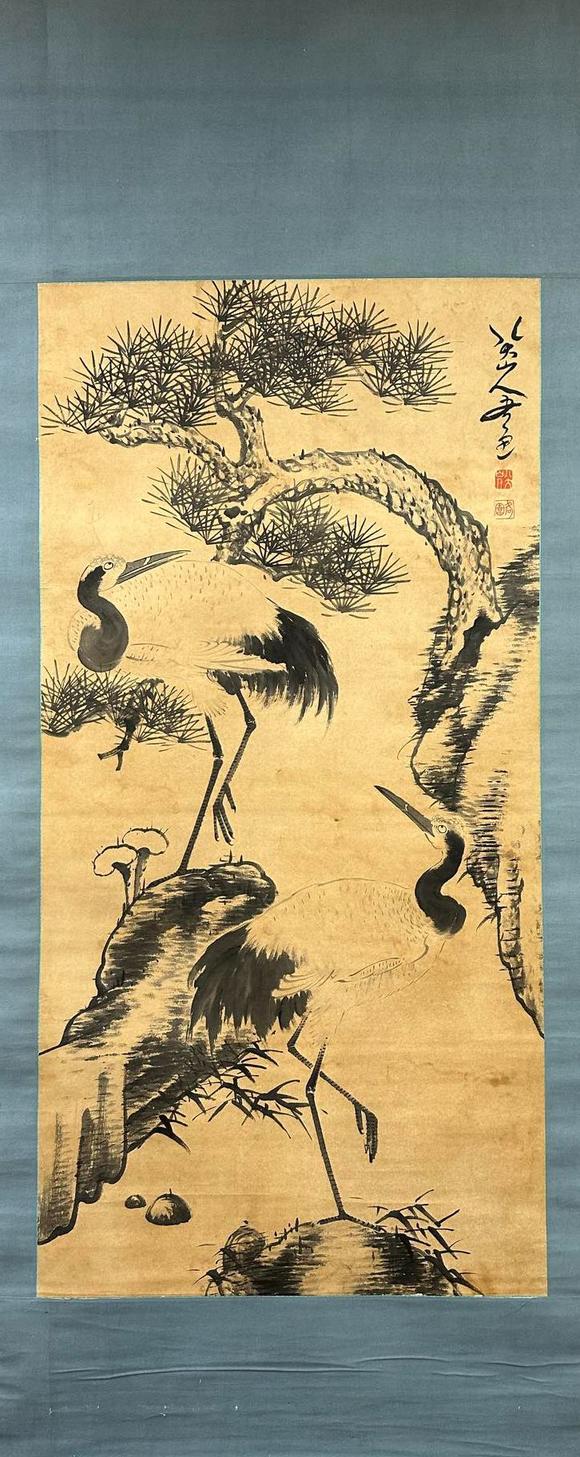 蘭亭古美術(shù)オークション八大山人 松鶴延年圖 