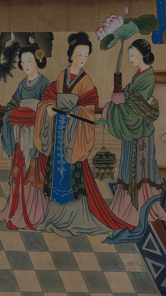 蘭亭古美術(shù)オークション唐伯虎 明代 夜讀圖 長(zhǎng)卷絹本