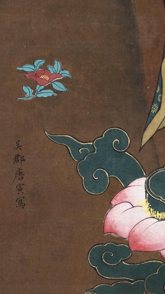 蘭亭古美術(shù)オークション唐寅 佛像 立軸絹本設(shè)色