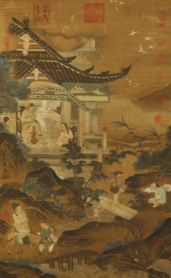 蘭亭古美術(shù)オークション李公麟 宋 人物 絹本