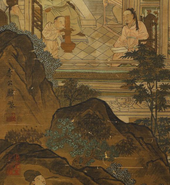蘭亭古美術(shù)オークション李公麟 宋 人物 絹本