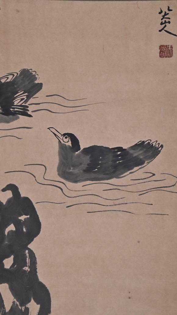 蘭亭古美術(shù)オークション八大山人 花鳥四條屏 立軸紙本設(shè)色
