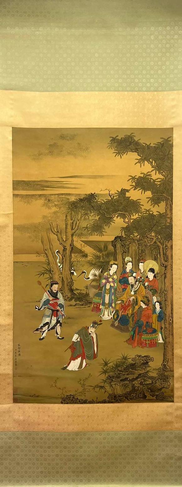 蘭亭古美術オークション焦秉貞 宋卻空圖 立軸絹本設色