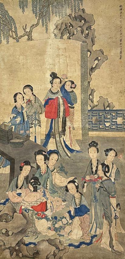 蘭亭古美術(shù)オークション黃山壽 清代 仕女圖 立軸